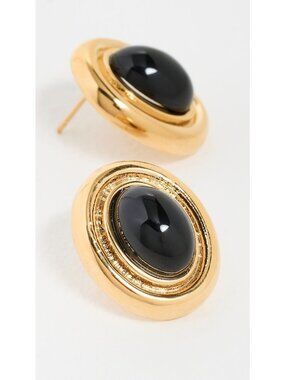 Heaven Mayhem Prize Earrings in Gold & Black New with Box Womens